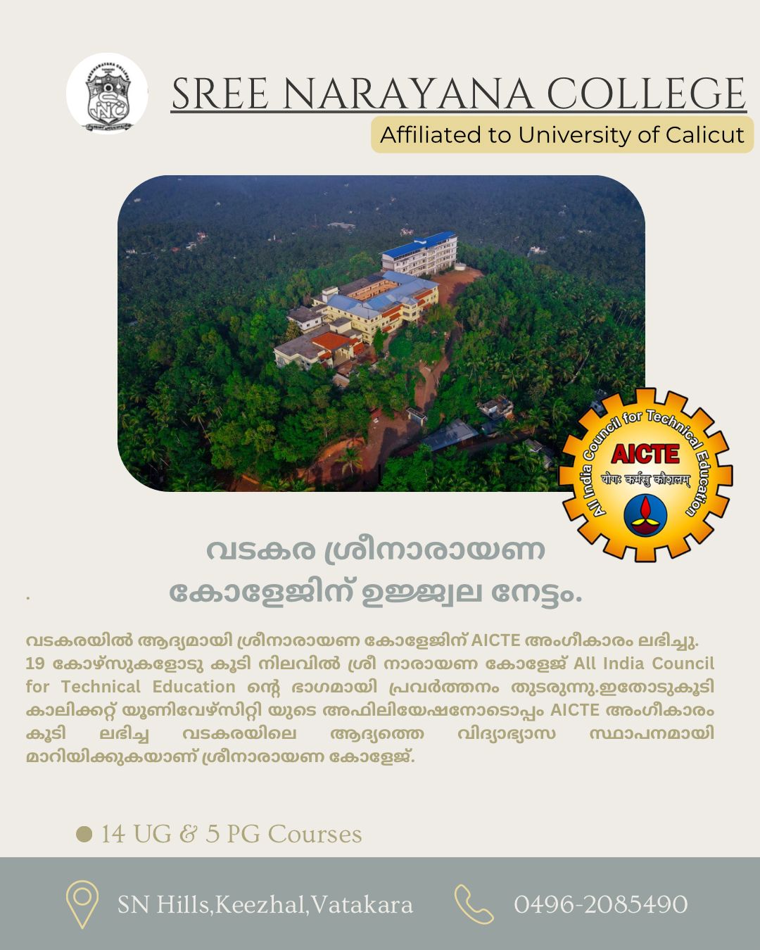 Sree Narayana College - AICTE Approved 